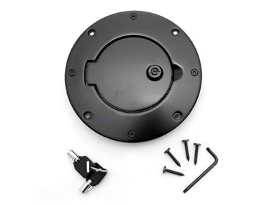 Rugged Ridge Locking Gas Cap Door Black Alum 97-06TJ - 11425.08