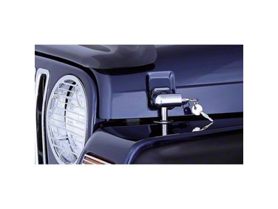 Rugged Ridge Locking Hood Catch Kit Chrome 97-06 Jeep Wrangler - 11302.03