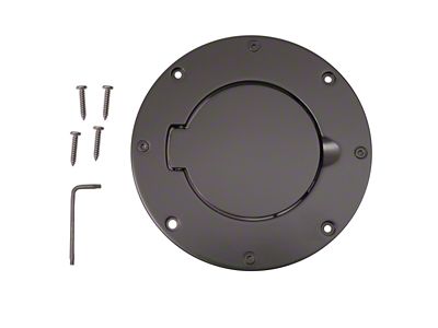 Rugged Ridge Non-Locking Gas Cap Door Black 97-06 Jeep Wrangler - 11425.02
