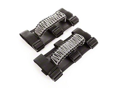 Rugged Ridge Paracord Grab Handles Gray/Black Pair - 13505.32