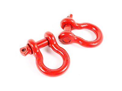 Rugged Ridge Red 7/8in D-Shackles - 11235.13