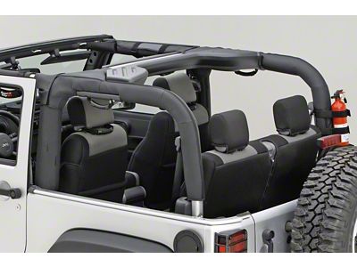 Rugged Ridge Roll Bar Cover Black Polyester 07-18 Jeep Wrangler - 13613.02
