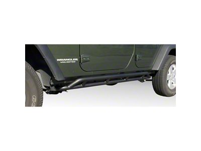 Rugged Ridge RRC Rocker Guards Black 07-18 4-Door Jeep Wrangler - 11504.22