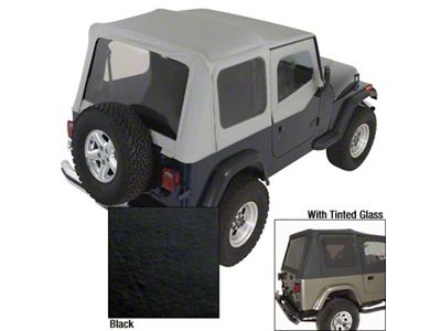 Rugged Ridge S-Top Door Skins Black Tinted Windows 88-95 Jeep - 13702.15