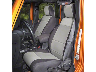 Rugged Ridge Seat Cover Kit Black/Gray 07-10 Jeep Wrangler JK - 13294.09