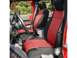 Rugged Ridge Seat Cover Kit Black/Red 11-18 Jeep Wrangler JK - 13297.53