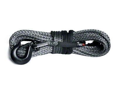 Rugged Ridge Synthetic Winch Line Dark Gray 7/16in x 90 - 15102.12