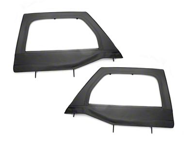 Rugged Ridge Upper Soft Door Kit Front Black Diamond 07-18 - 13711.15