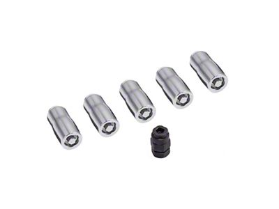 Rugged Ridge Wheel Lock Nut Set 5 Nuts w/Key Chrome - 16715.31