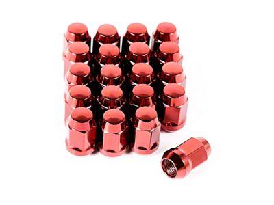 Rugged Ridge Wheel Lug Nut Set of 20 Red 1/2-20 - 16715.24