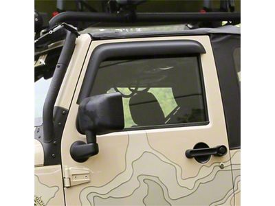 Rugged Ridge Window Visors Matte Black 07-18 2-Door Jeep Wrangler - 11349.11