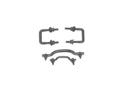 Rugged Ridge Windshield Tie Down Kit Black 55-95 Jeep CJ - 11211.01