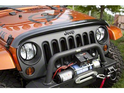 Rugged Ridge Wraparound Bug Deflector Smoke 07-18 Jeep Wrangler - 11350.02