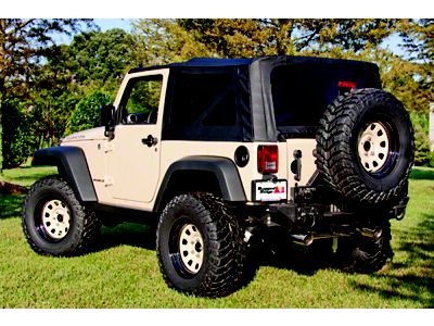 Rugged Ridge XHD Sailcloth Top Black 2-Door 07-09 Jeep Wrangler - 13736.01