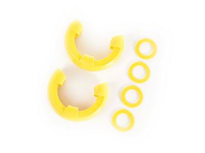 Rugged Ridge 3/4-Inch D-Ring Shackle Isolators; Yellow; Set of Two