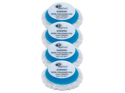 Rupes Blue Coarse Wool Pad 1.25 & 2 Inch 4-Pack
