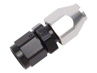 Russell Performance Black/Silver -6 AN Female Swivel to 3/8in Aluminum - 639203