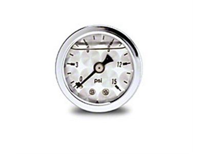 Russell Performance 15 psi fuel pressure gauge machine face Liquid-filled - 650390