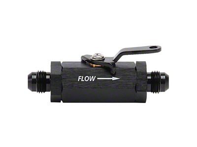 Russell Performance Shutoff Valve -6 AN Male Black Finish - 650633