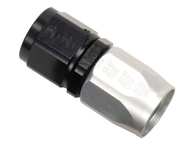Russell 10AN Black/Silver Straight Full Flow Hose End - 610043
