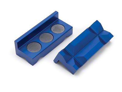 Russell Performance Blue Anodized Billet Aluminum Vice Jaws - 654420