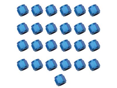 Russell 6AN Tube Nuts 3/8in dia. Blue 25 - 660578