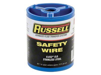 Russell Performance .032-Gauge Stainless Steel Wire 1-lb. Spool - 671580
