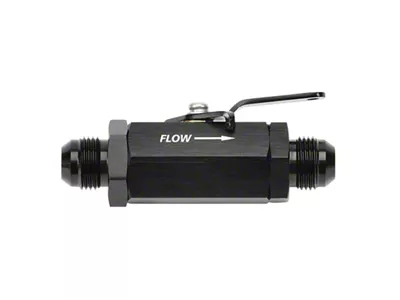 Russell Performance Shutoff Valve -10 AN Male Black Finish - 650653