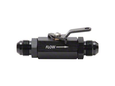 Russell Performance Shutoff Valve -8 AN Male Black Finish - 650643