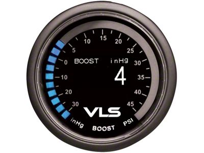 Revel VLS 52mm 30inHg-45PSI Digital OLED Boost Gauge - 1TR1AA001R