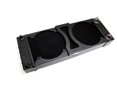 Rywire Tucked Flipable 24x9 Small Radiator Matte Black Finish - RADIATOR-CUSTOM-BLK