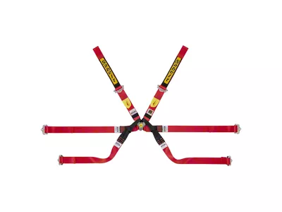Sabelt GOLD Superformula 6 FIA8853-2016 Lightweight 6-Point Seat Belt Harness; Red (Universal; Some Adaptation May Be Required)
