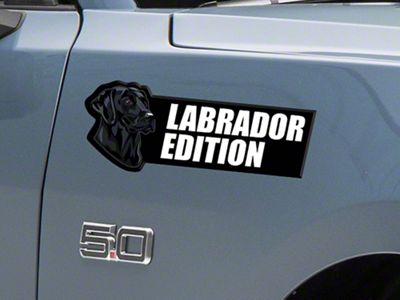 SEC10 Domed Dog Breed Printed Decal; Labrador Black (Universal; Some Adaptation May Be Required)