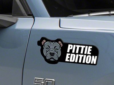 SEC10 Domed Dog Breed Printed Decal; Pittie (Universal; Some Adaptation May Be Required)