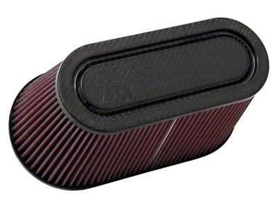 K&N Univ Air Filter Carb Fib T/B 3-1/2in FLG - RP-5182
