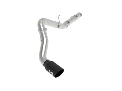AFE ATLAS 5in DPF-Back Alum Steel Exhaust System w/ Black - 49-02078-B