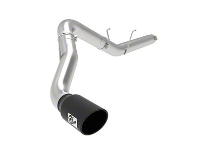 AFE ATLAS 5in Alum Steel DPF-Back Exhaust System w/Black Tip - 49-02075-B