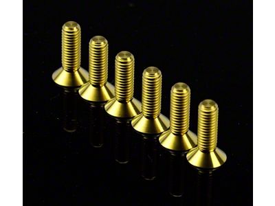 NRG Innovations Titanium Steering Wheel Screw Upgrade Kit Conical - Chrome - SWS-100TI-GD