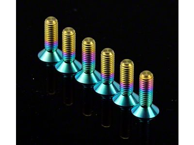 NRG Innovations Titanium Steering Wheel Screw Upgrade Kit Conical - Multi - SWS-100TI-MC