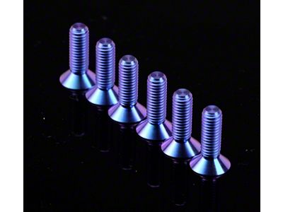 NRG Innovations Titanium Steering Wheel Screw Upgrade Kit Conical - Purple - SWS-100TI-PP