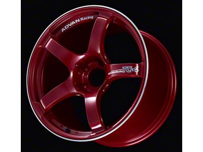 Advan TC4 Candy Red and Ring 4-Wheel Kit; 16x7; 42mm Offset