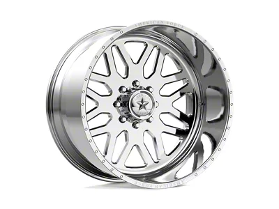 American Force B02 Trax SS Polished 4-Wheel Kit; 20x14; -73mm Offset