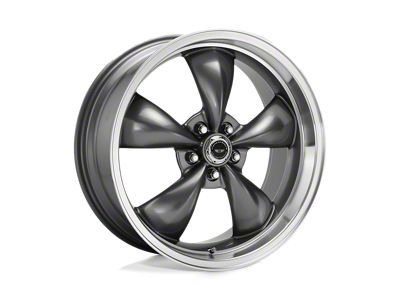 American Racing Torq Thrust M Anthracite with Machined Lip 4-Wheel Kit; 17x8; 0mm Offset