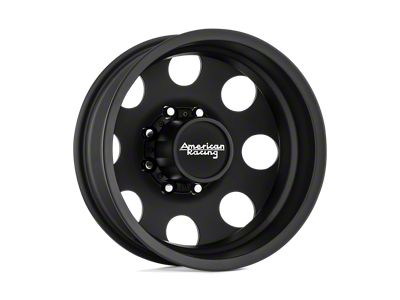 American Racing Baja Dually Satin Black 4-Wheel Kit; 17x6.5; -140mm Offset