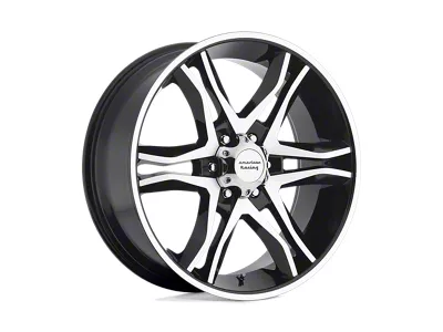American Racing Mainline Gloss Black Machined 4-Wheel Kit; 17x8; 25mm Offset