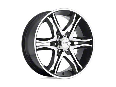 American Racing Mainline Gloss Black Machined 4-Wheel Kit; 20x8.5; 35mm Offset