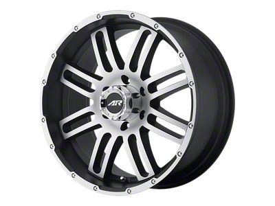 American Racing AR901 Satin Black Machined 4-Wheel Kit; 20x9; 20mm Offset; 6x139.7mm Bolt Pattern; 108mm Hub Bore