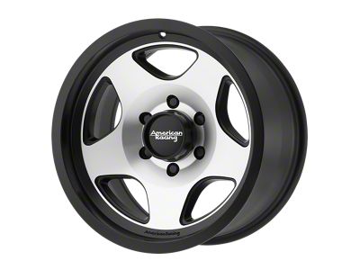 American Racing Mod 12 Satin Black Machined 4-Wheel Kit; 18x9; 0mm Offset