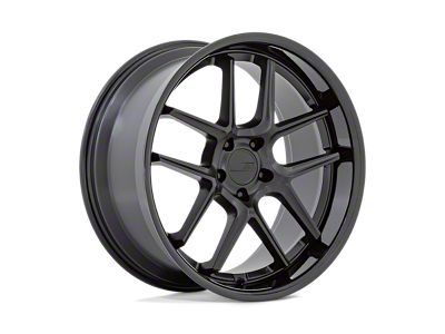 American Racing Bishop Matte Black with Gloss Black Lip 4-Wheel Kit; 20x12; 6mm Offset