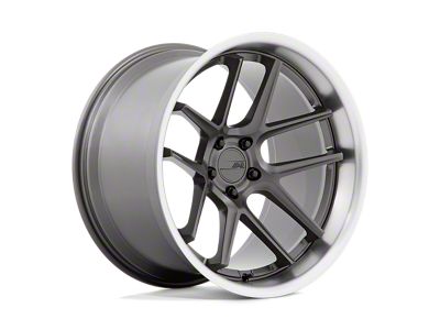 American Racing Bishop Matte Gunmetal Machined 4-Wheel Kit; 20x12; 6mm Offset; 5x115mm Bolt Pattern; 71.50mm Hub Bore